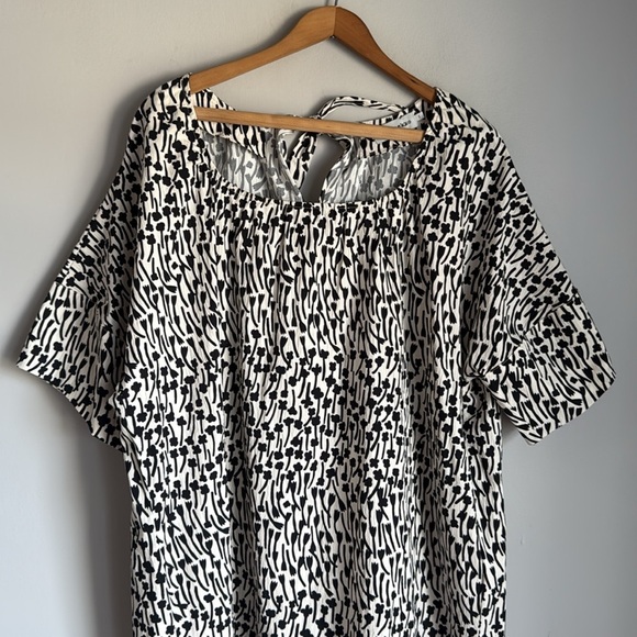 MARIMEKKO BEESI TUULAHDUS COTTON SEERSUCKER DRESS LARGE - Picture 3 of 13